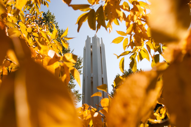 The Memorial Bell Tower stands in the middle of the Northwest campus as a memorial not only to war veterans but deceased Northwest alumni and employees.